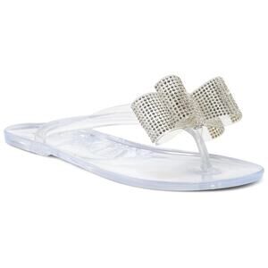 INC INTL Concepts Women Madena Flip Flop Thong Sandals Size US 9M Clear Bling